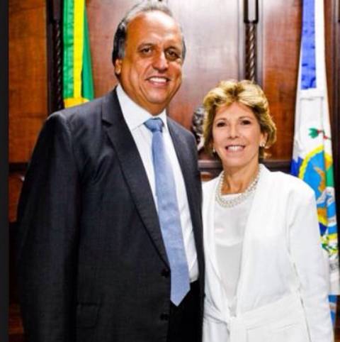 O governador Pezão e a primeira-dama Maria Lucia Horta Jardim / Foto: reprodução da internet