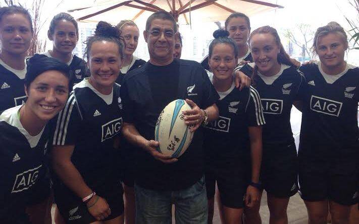 Seleção campeã do mundo de Rugby Sevens feminino da Nova Zelândia no Pobre Juan  - uma farra com Zeca Pagodinho / Foto: divulgação