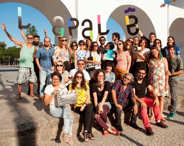Os organizadores do Festival Lapalê, reunidos nos Arcos da Lapa/ Foto: Felipe Varanda