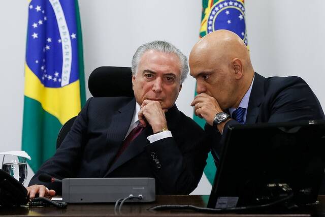 Temer em reunião com o Núcleo Institucional da Presidência da República e com o ministro da Justiça Alexandre de Moraes / Foto: Beto Barata